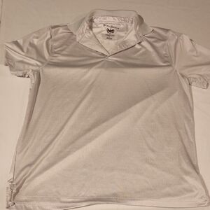 Hickey Freeman White Gilf Polo Shirt